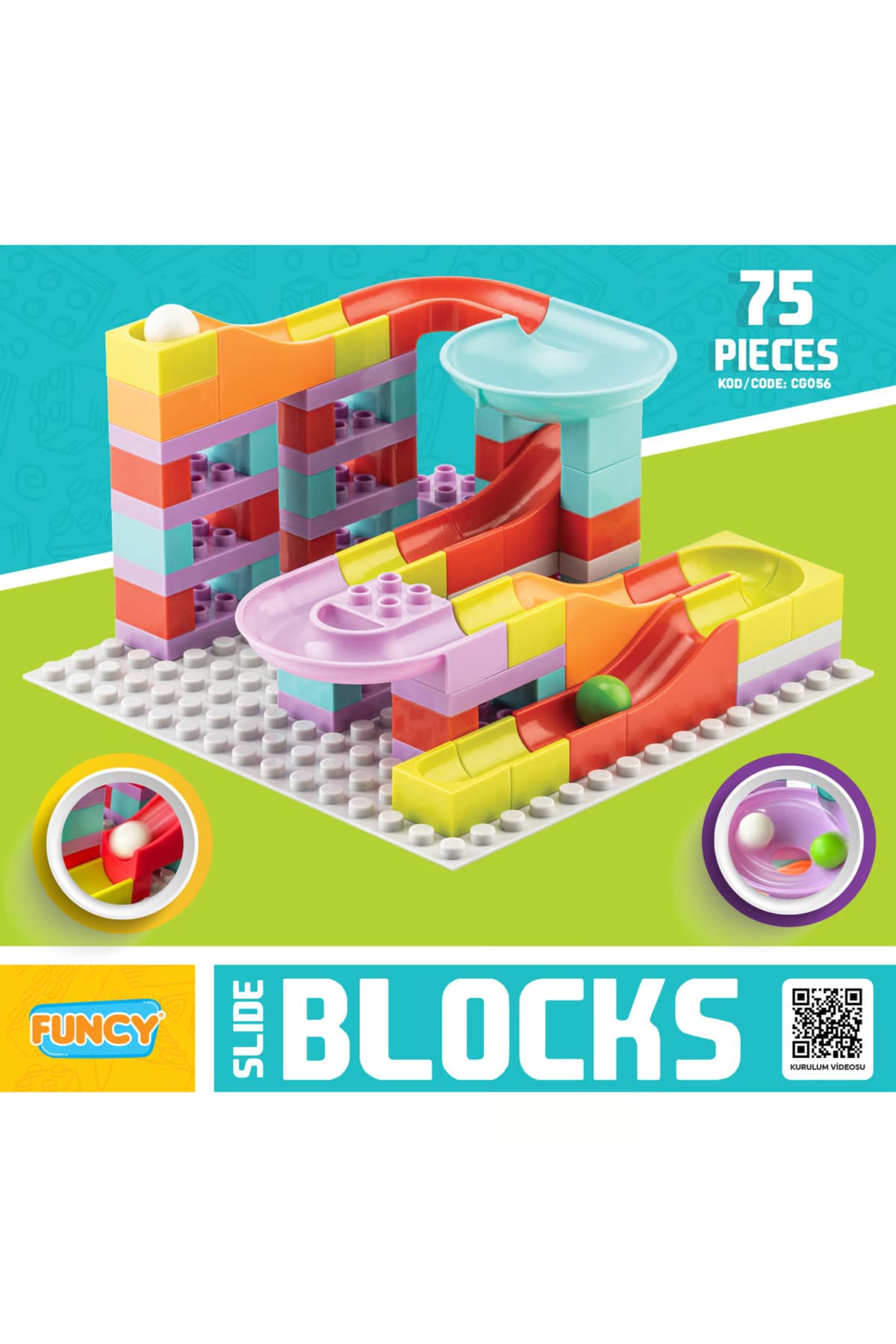 Funcy Slide Blocks 75 Parça