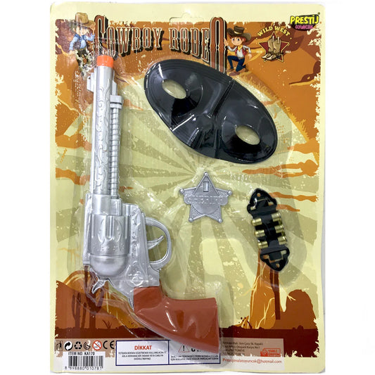 COWBOY RODEO ŞERİF YILDIZLI KARTELA KOVBOY SETİ