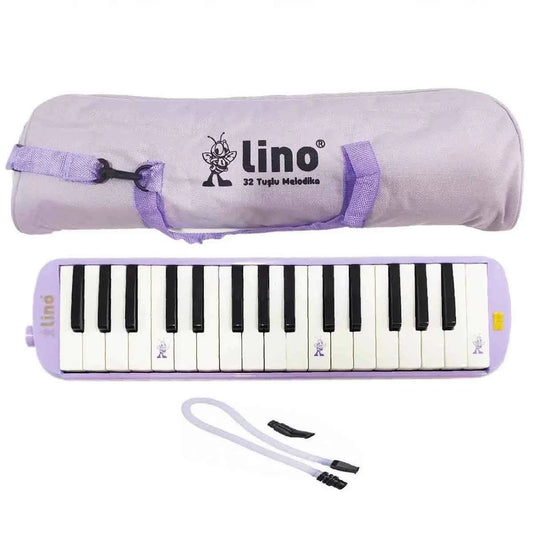 LİNO 32 TUŞLU BEZ ÇANTALI MELODİKA PASTEL MOR