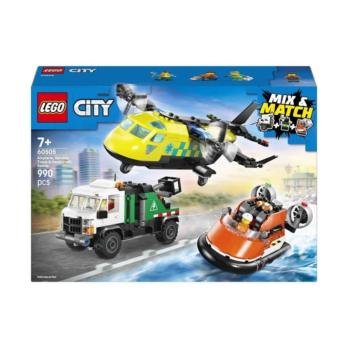 Lego City Uçak, Servis Kamyonu ve Hoverkraft 990 parça +7 yaş — görsel 8