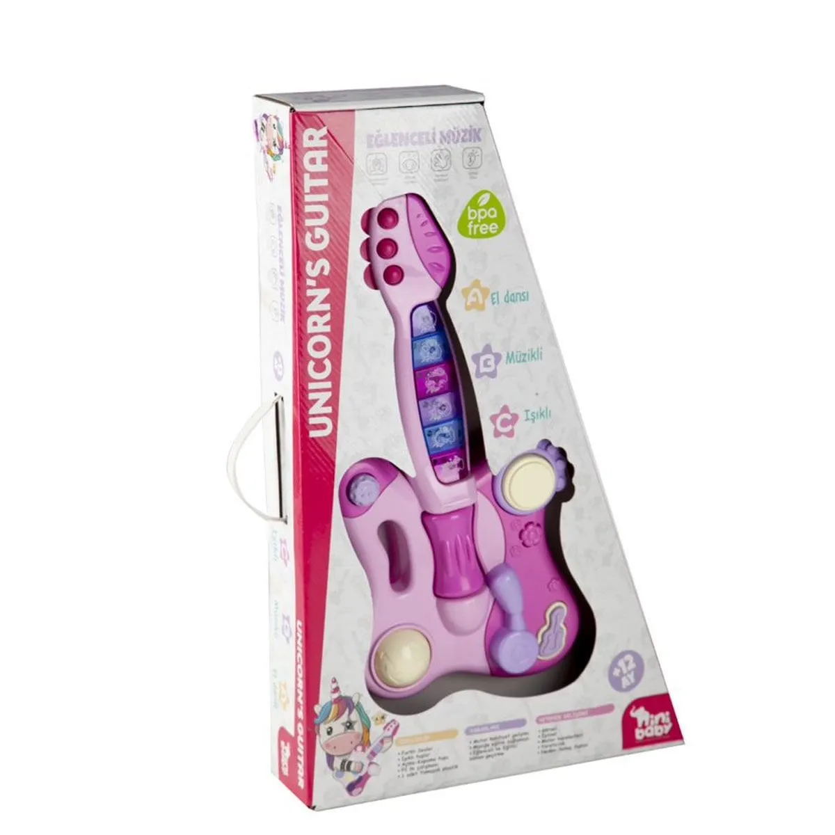 ER-205 Nini Baby Gitar Unicorn Işıklı Sesli Müzikli