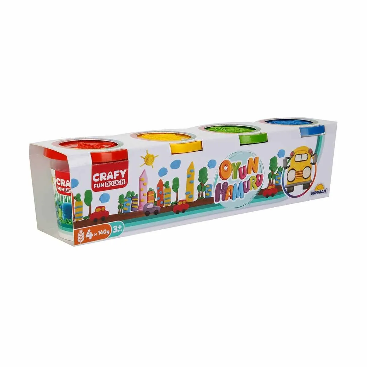 Crafy 4'lü Oyun Hamuru 560 gr.