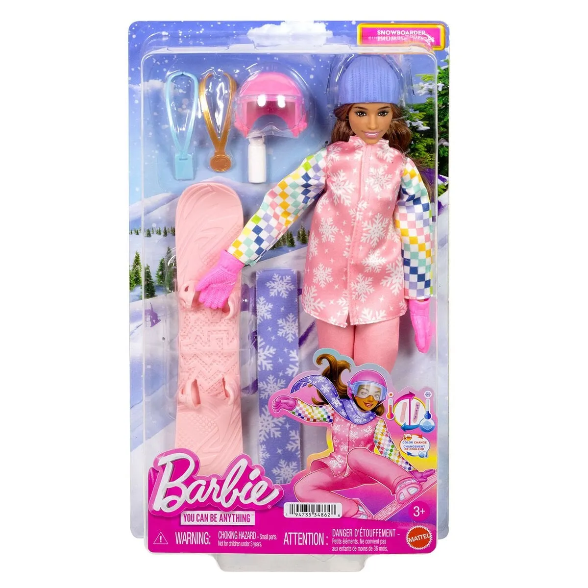 Barbie Snowboard Sporcusu Oyun Seti — görsel 6
