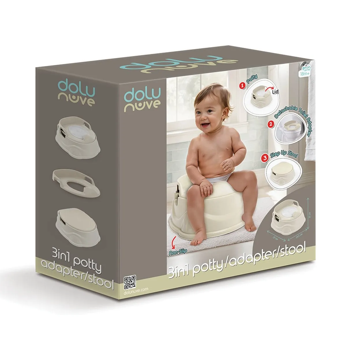 Lazımlık Adaptör Basamak Relax Bej -Dolu Oyuncak
