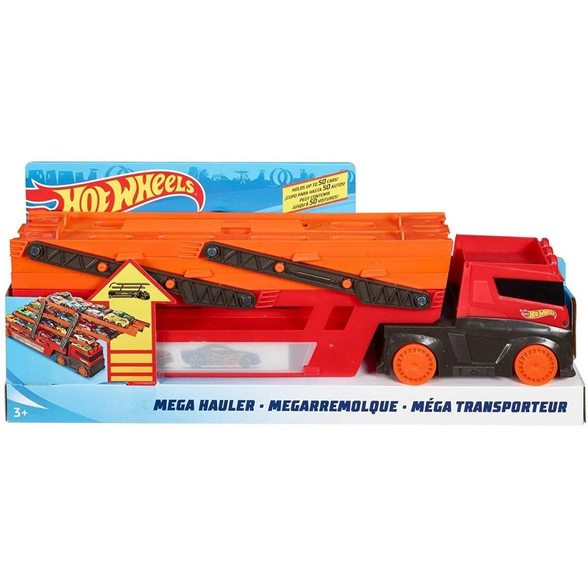 Hot Wheels Mega Tır (Kırmızı-Turuncu)