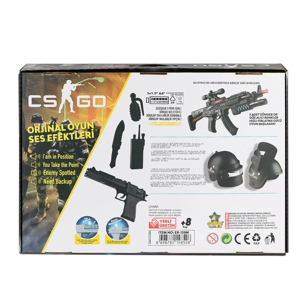 CS Go Kask ve Silahlı Asker Oyun Seti — görsel 2