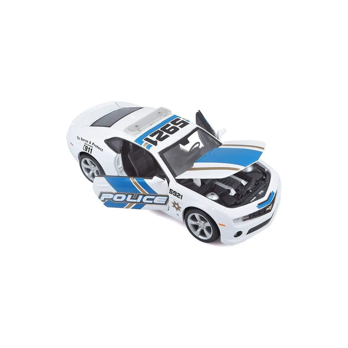 Maisto 1:24 2010 Model Chevrolet Camaro SS RS Police Model Araba -Necotoys — görsel 3