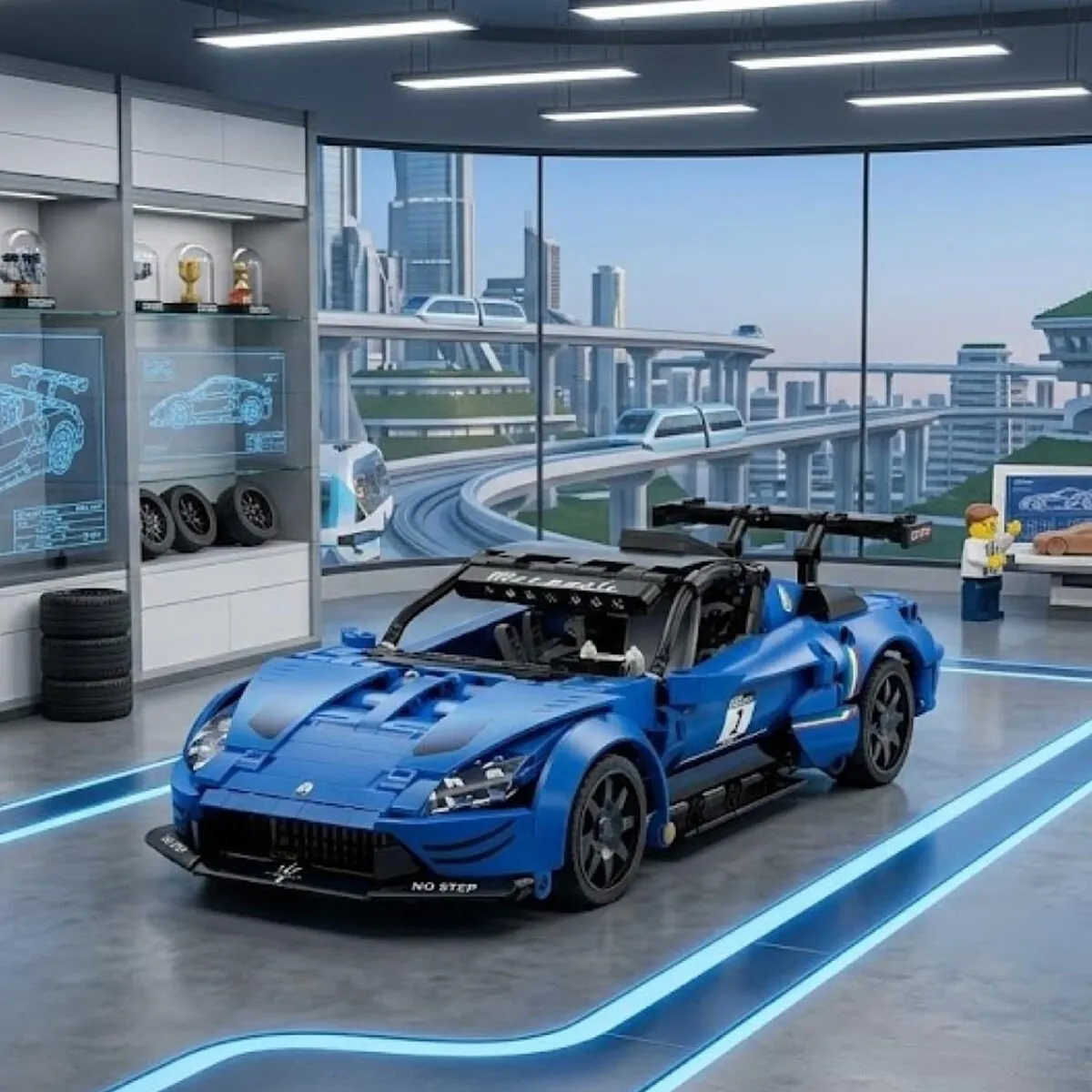 Cada Maserati GT2 549 Parça Block Oyuncak — görsel 2