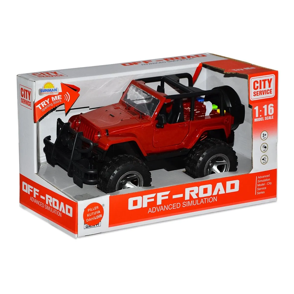 1:16 Sesli ve Işıklı Jeep