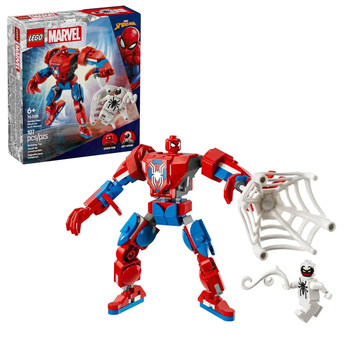 Lego Marvel Örümcek Adam ve Anti Venom'a Karşı 107 parça +6 yaş