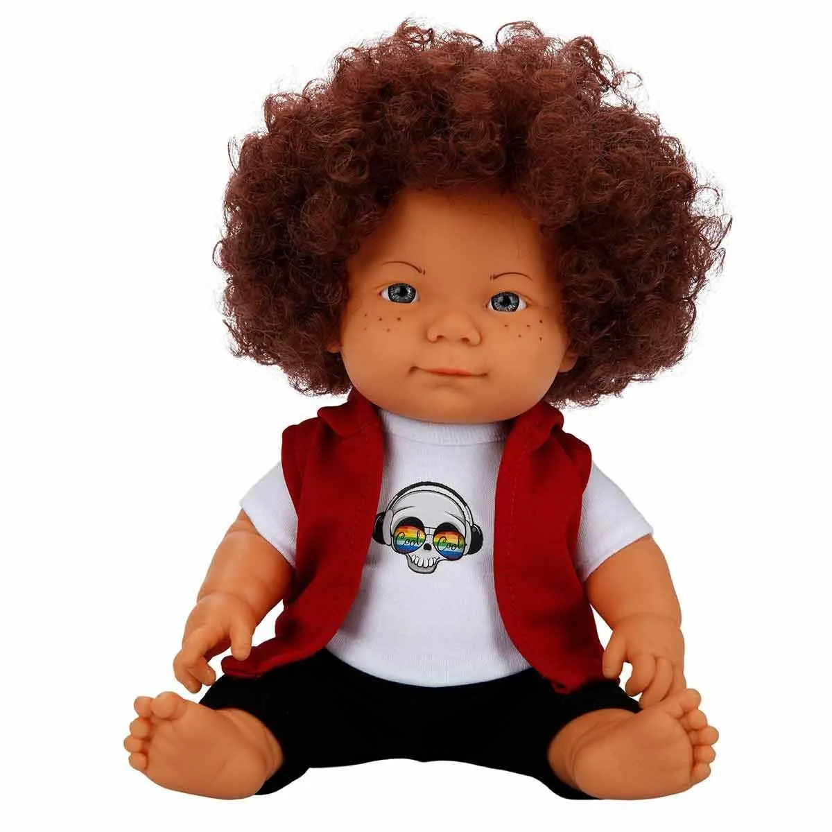 Sunman, Curly Kıvırcık Saçlı Bebek 35 cm — görsel 4