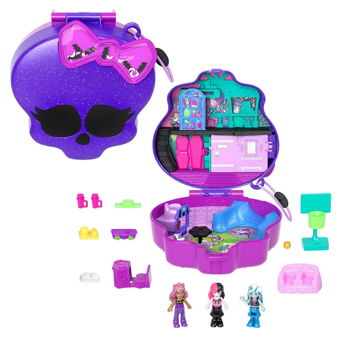 Polly Pocket Monster High Temalı Kompakt Oyun Seti — görsel 2