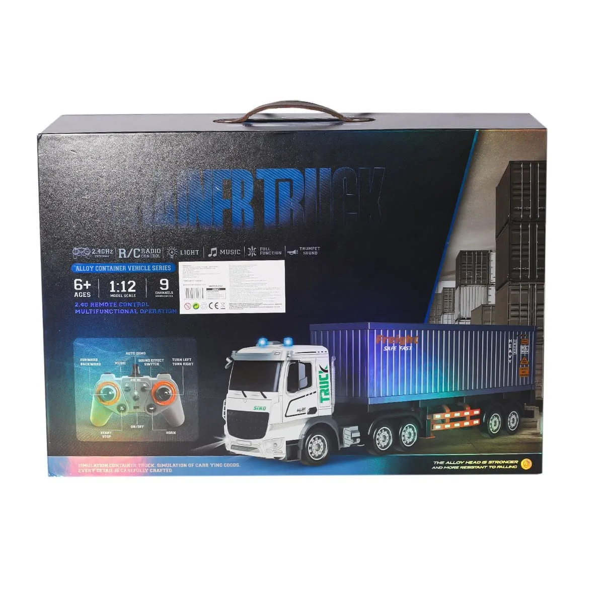 Gepettoys Uzaktan Kumandalı 1:12 Ölçek Konteyner Tır — görsel 3