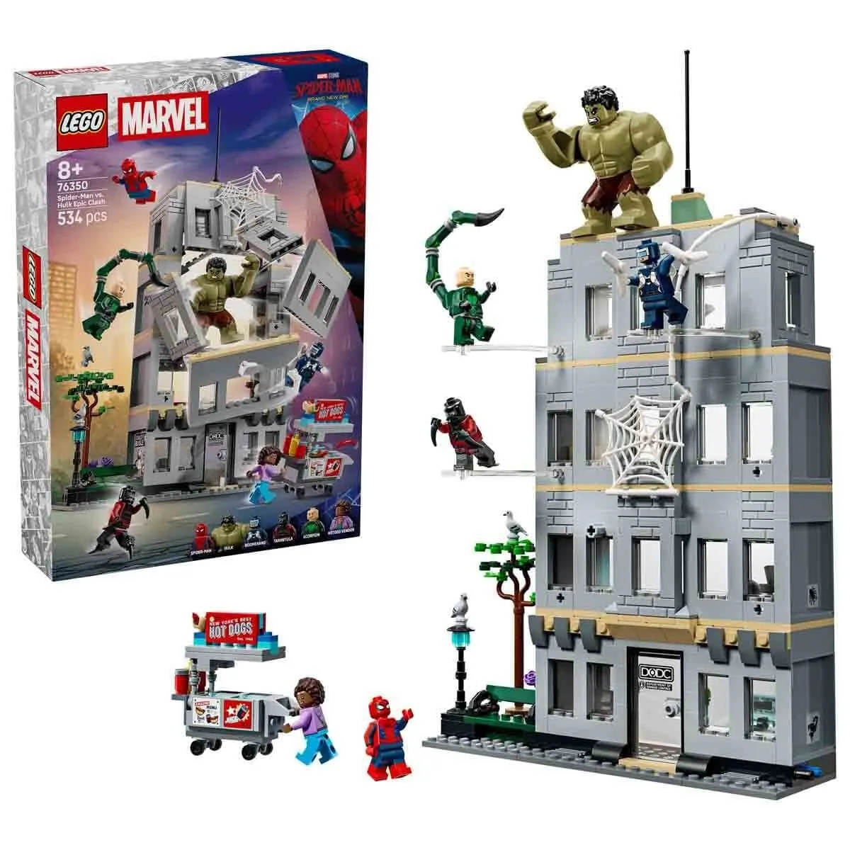 Lego Marvel Spider-Man ve Hulkın Destansı Çarpışması 534 parça +8 yaş