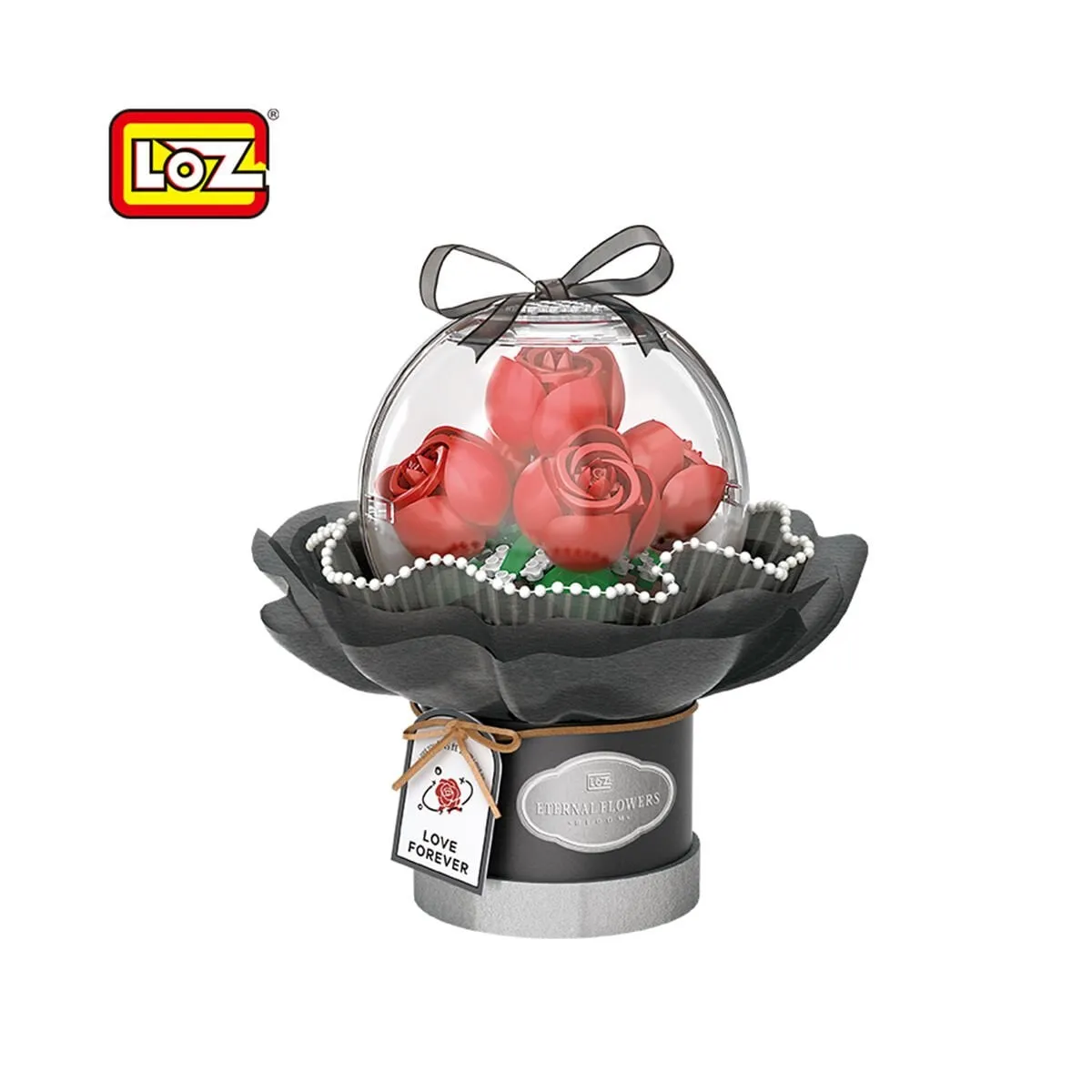 LZ-1300 Loz Ledli Kırmızı Gül Buketi 305 Parça Block Oyuncak