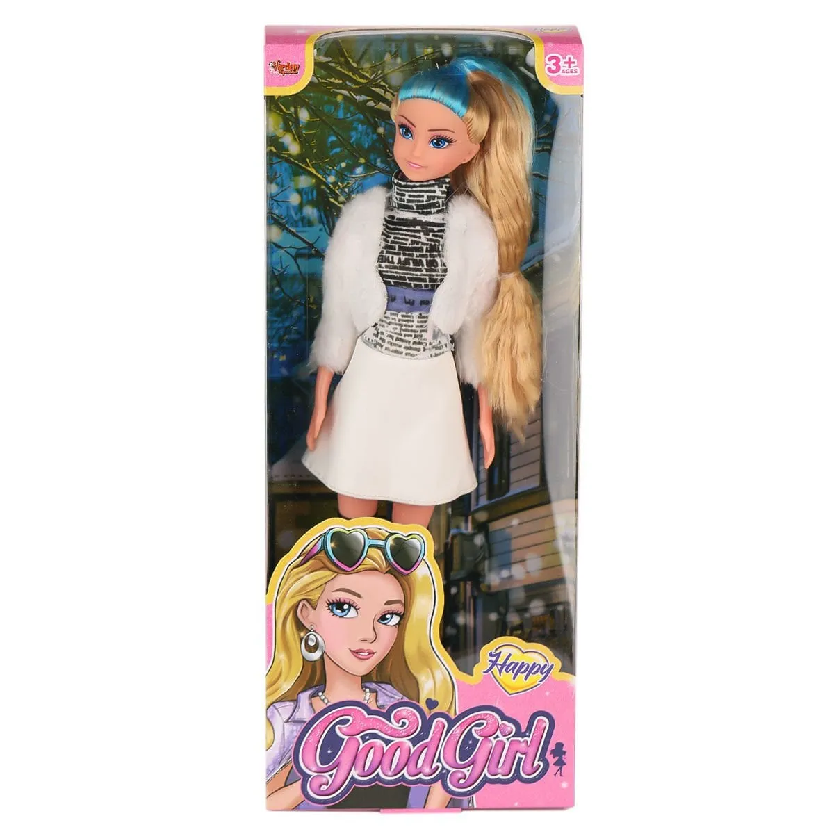 WG-115521 Ceketli Çizmeli Renkli Saçlı Bebek 29 cm -Vardem Oyuncak