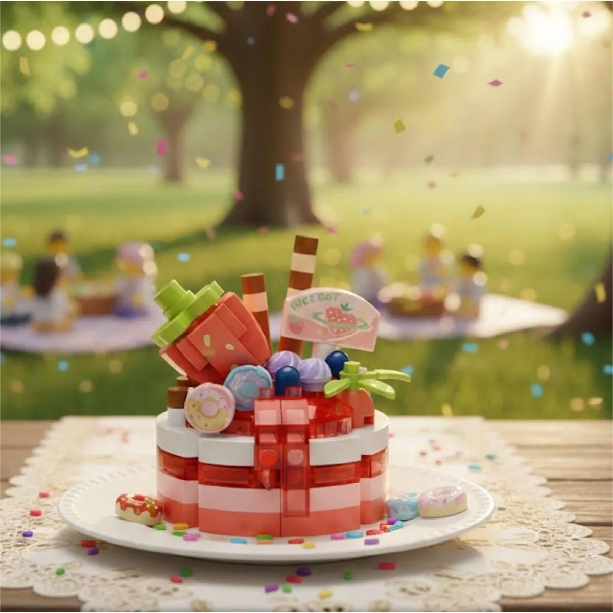 Loz Çilekli Pasta 160 Parça Block Oyuncak-Mini Poşet — görsel 2