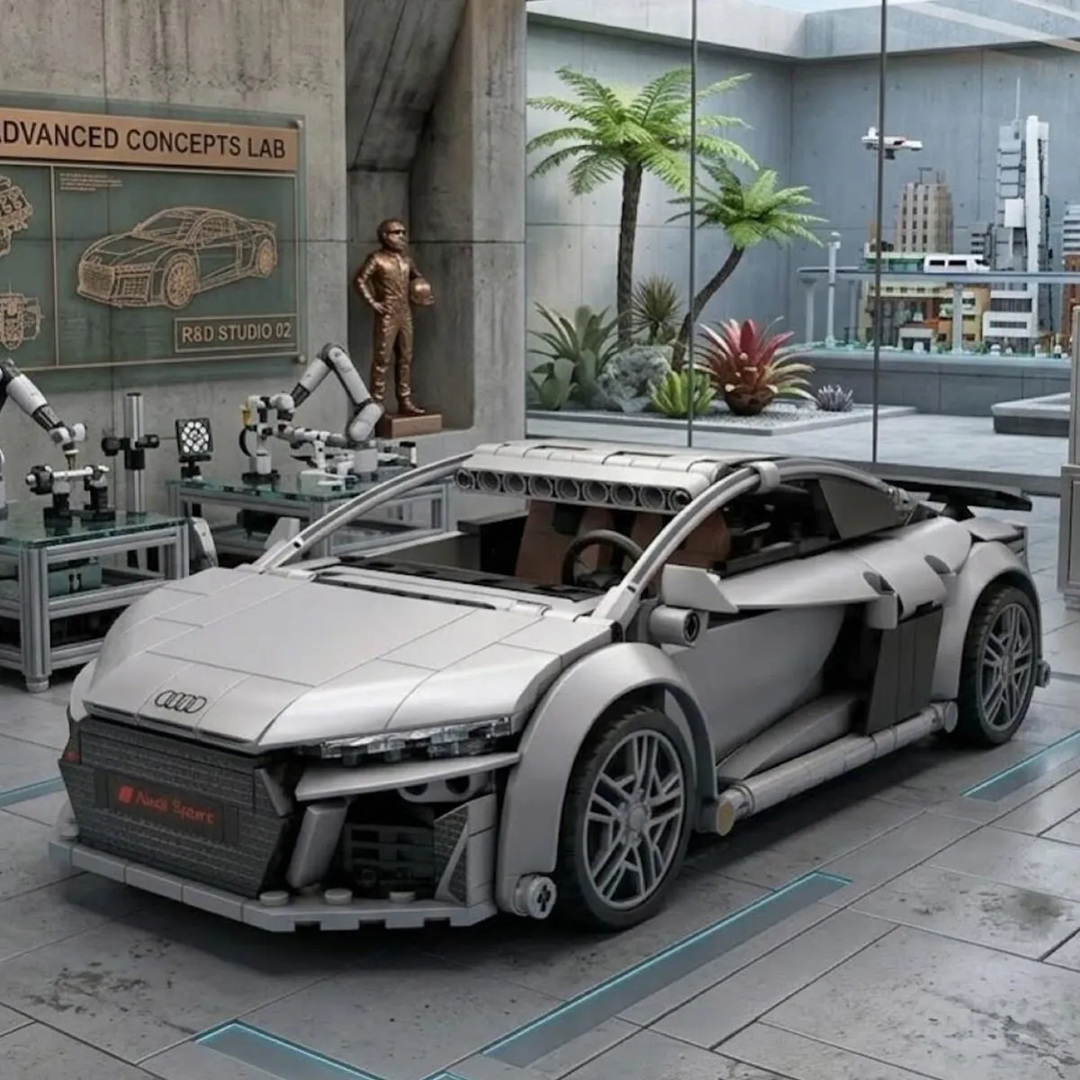 Cada Audi R8 536 Parça Block Oyuncak — görsel 3