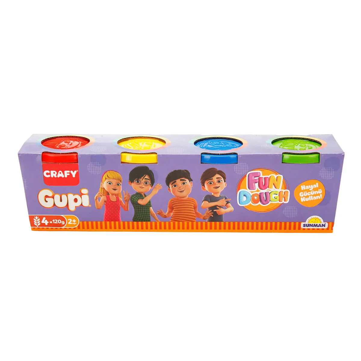 Gupi 4'lü Oyun Hamuru Seti 4x120gr — görsel 3