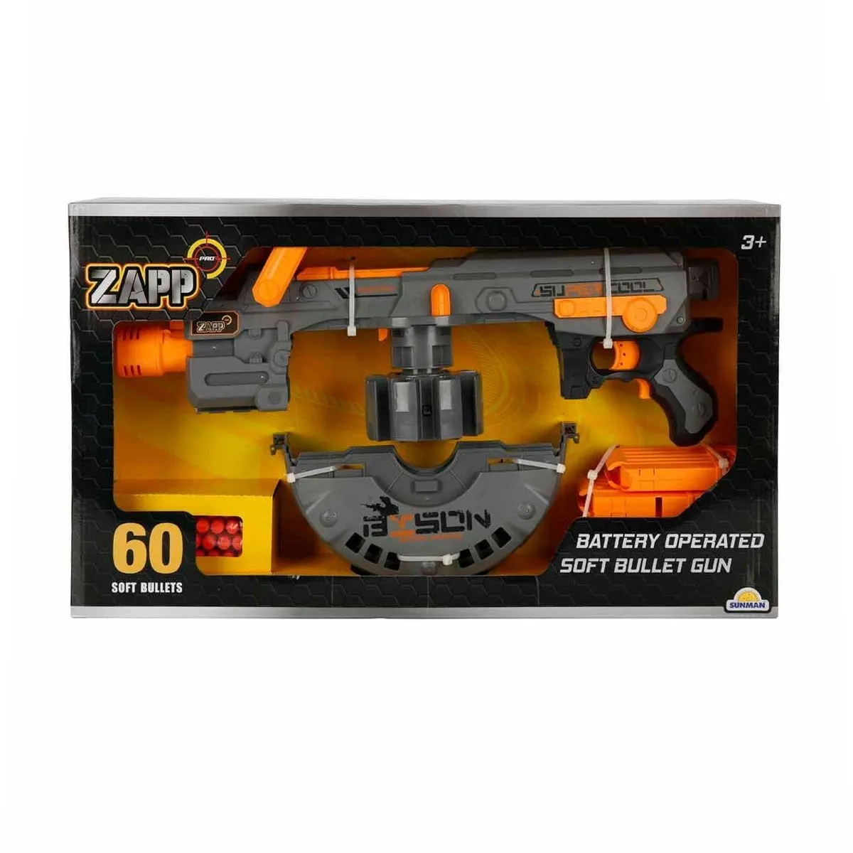 Zapp Toys 60 Mermili Sünger Dart Atan Silah 54 cm -Sunman