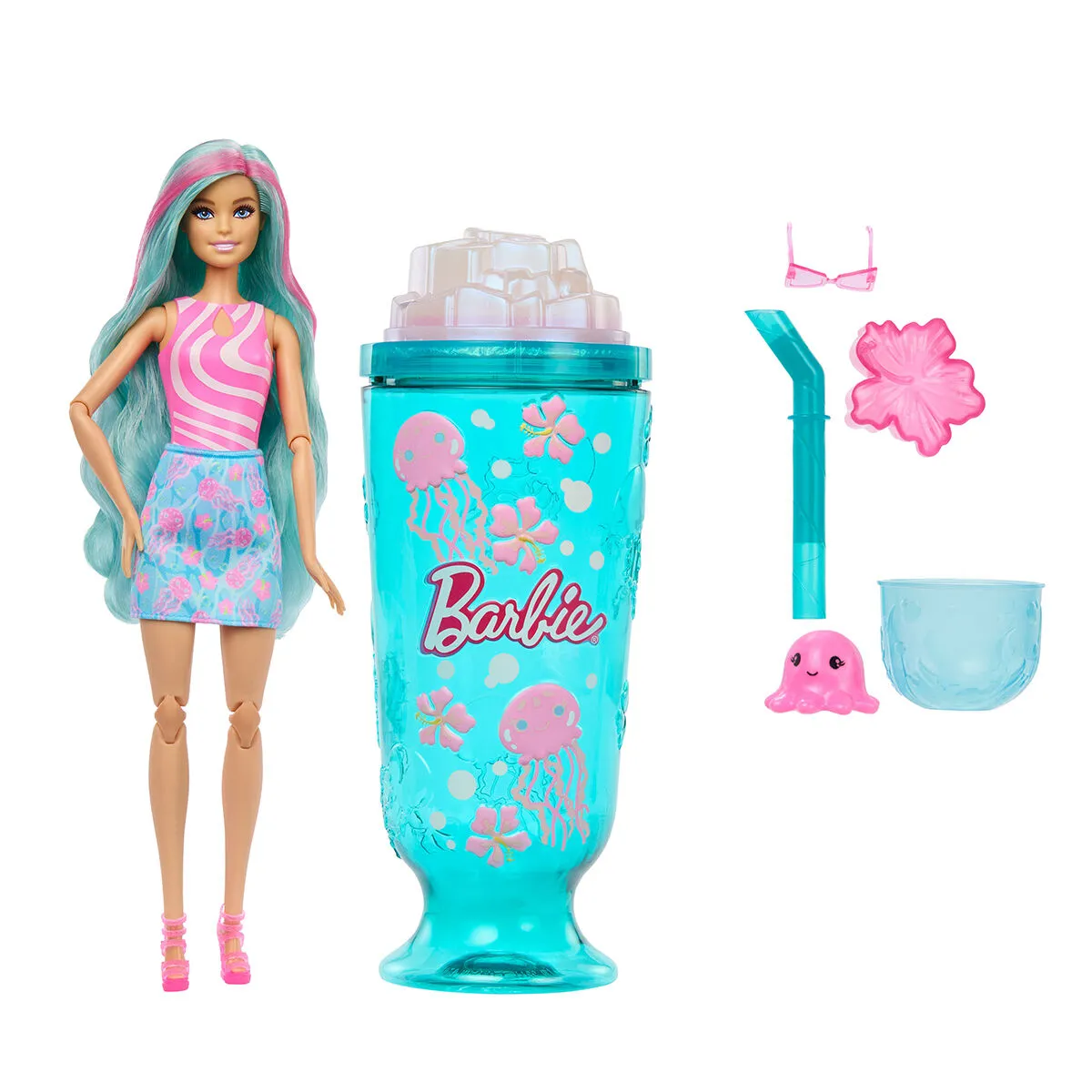 JKF62 Barbie POP Reveal Sürpriz Bebek - Mavi Saçlı