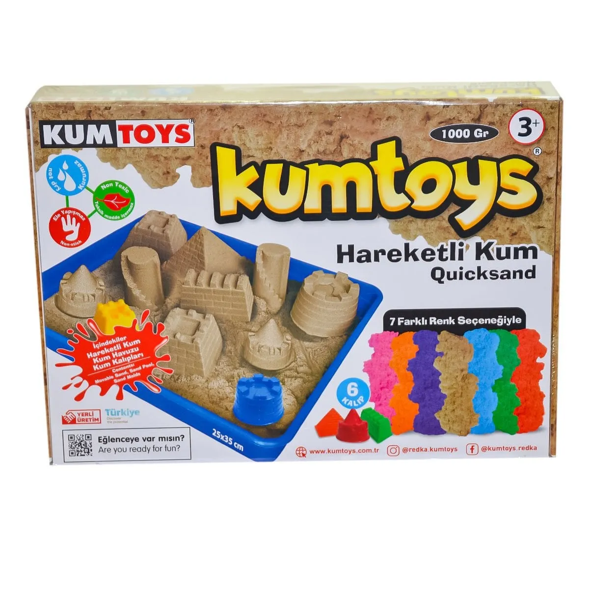 Kumtoys, Hareketli Kum Seti 1000 gr / +3 yaş