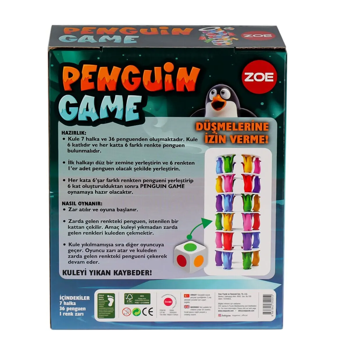 Zoe Penguin Tower Denge Oyunu — görsel 2