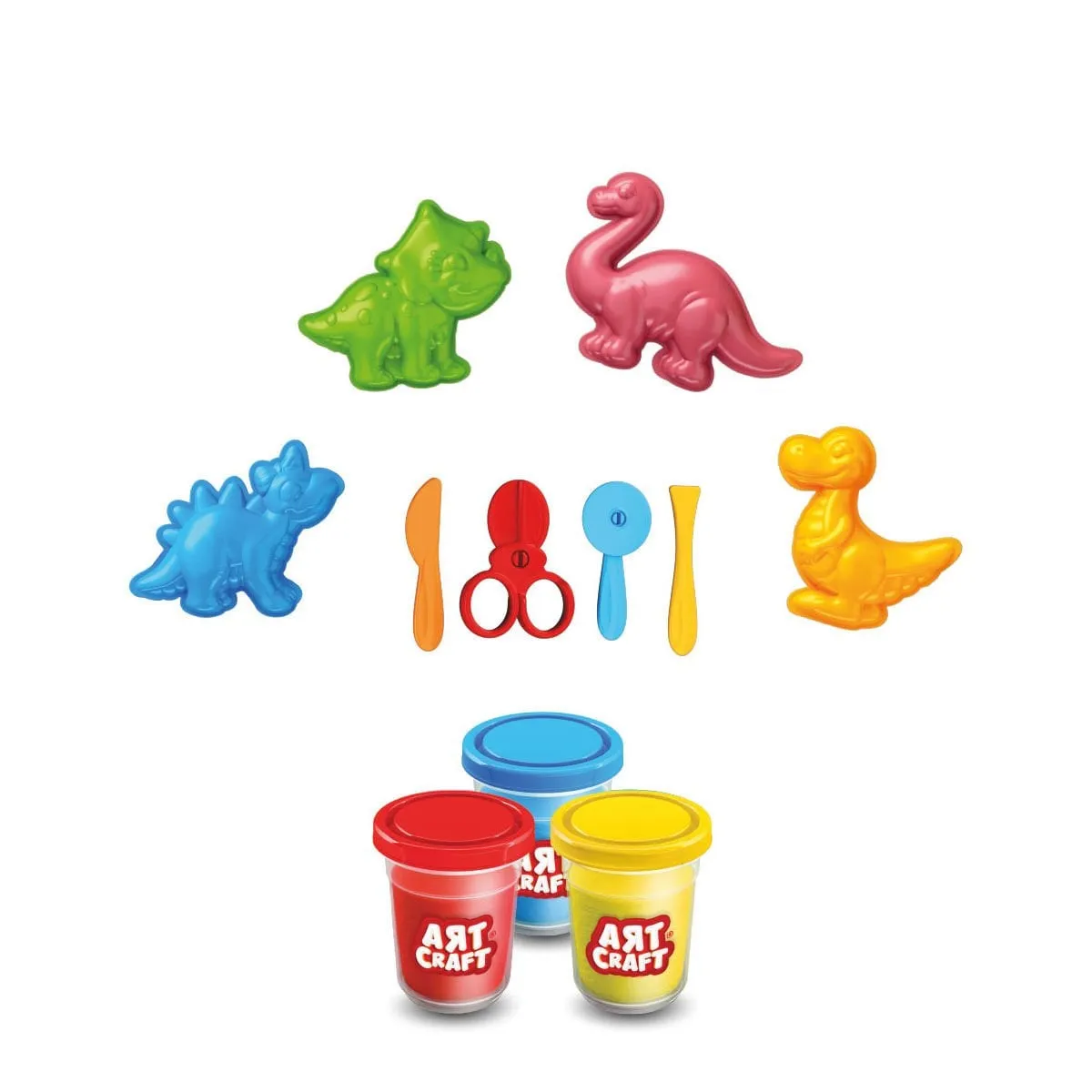 Fen Toys 3D Dinozorlar Art Craft Oyun Hamuru Seti 168 Gr — görsel 2