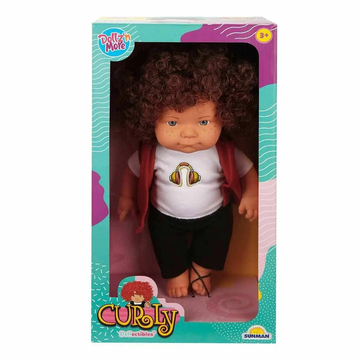 Sunman, Curly Kıvırcık Saçlı Bebek 35 cm — görsel 2