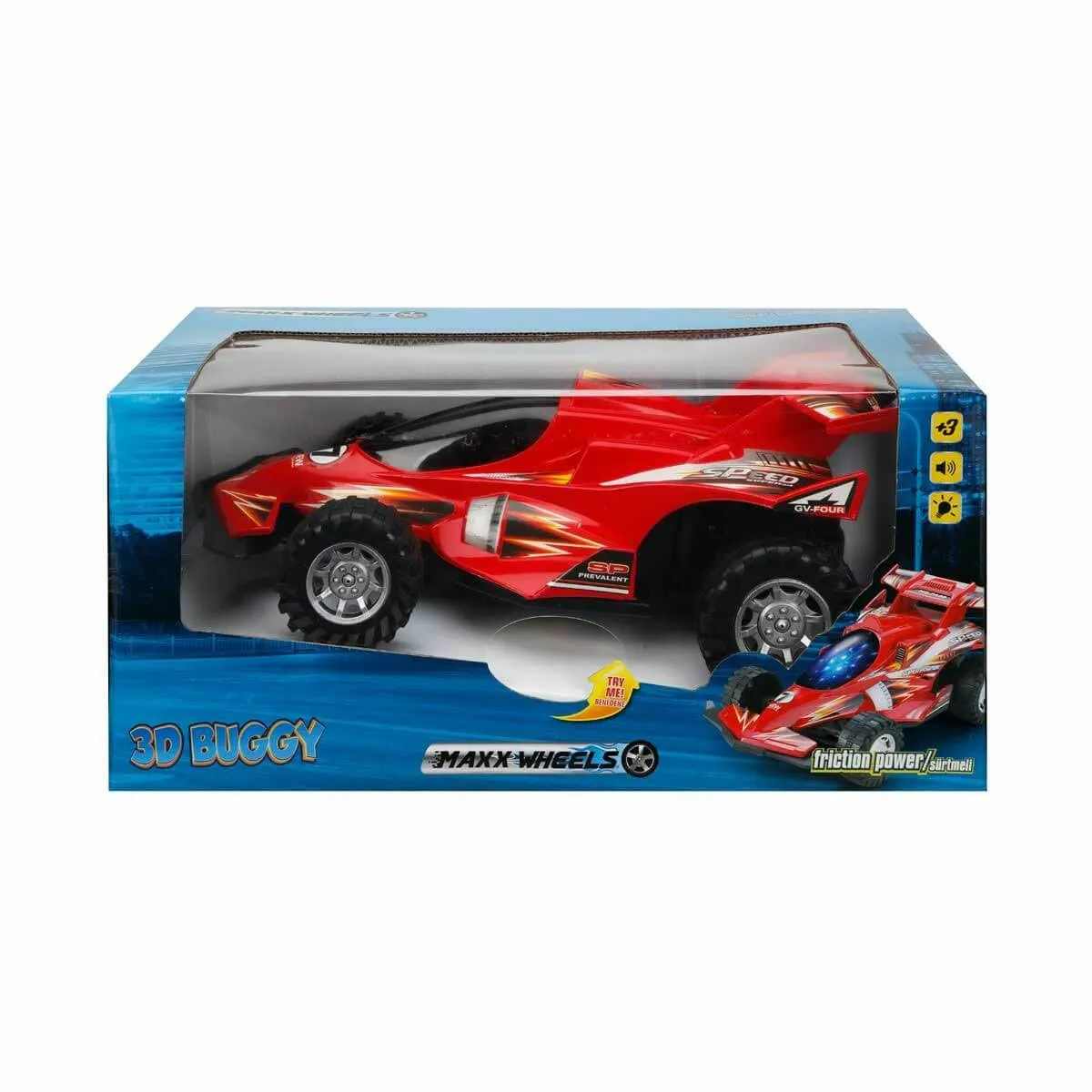 Sesli ve Işıklı 3D Buggy Sürtmeli Araba — görsel 2