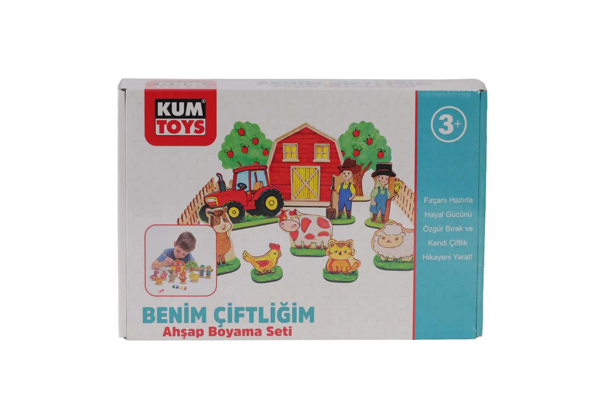 Kumtoys Benim Çiftliğim Ahşap Boyama Seti