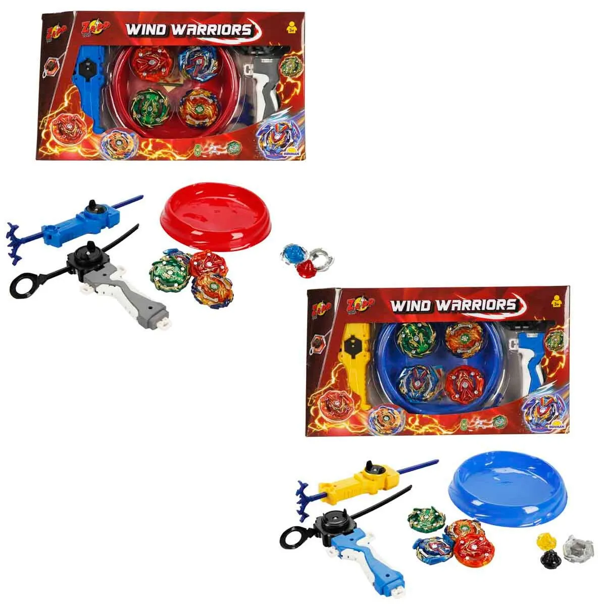 Zapp Toys Rüzgar Savaşçıları 4'lü Topaç Seti ve Arena