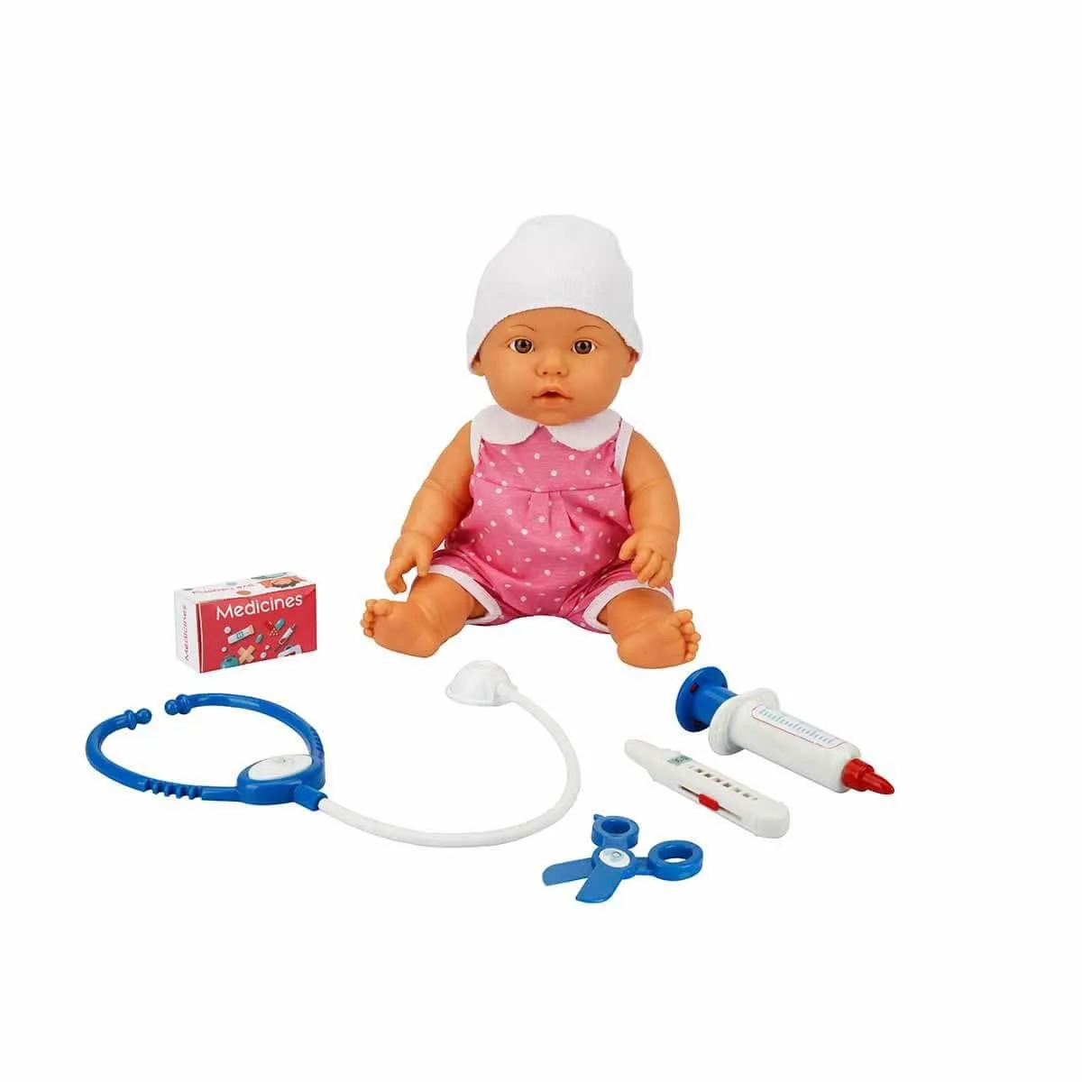 Bebelou Doktor Zamanı Sesli Bebek Seti 35 cm — görsel 3