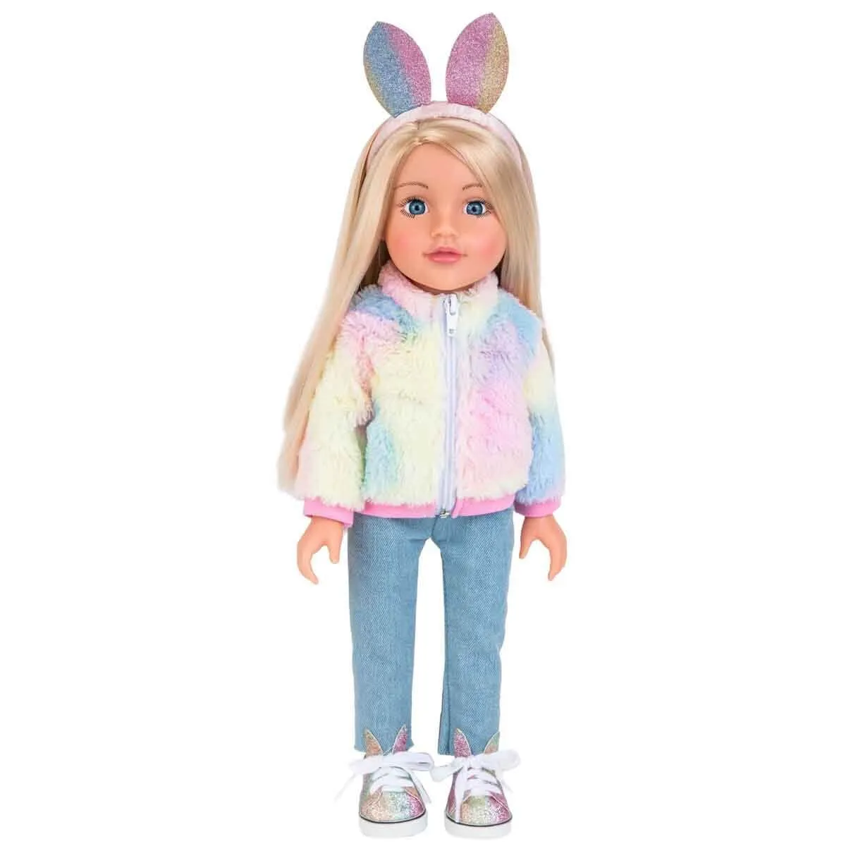 Designafriend 47 cm Bebek Tavşan Kulaklı Saç Bantlı Kıyafet — görsel 2