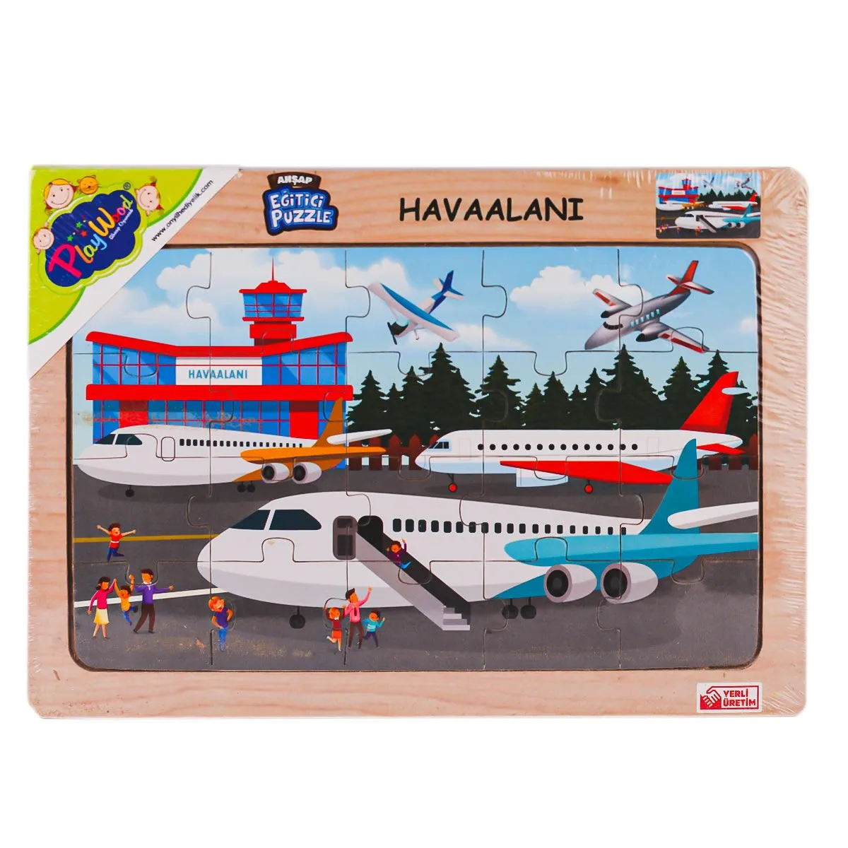 Ahşap Eğitici Puzzle Havaalanı — görsel 3