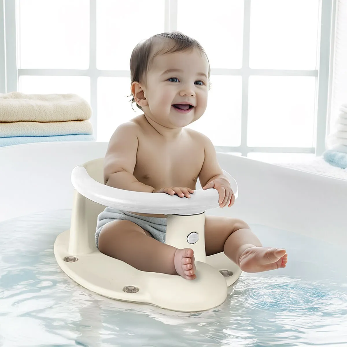 Bebek Banyo Yıkama Oturağı Relax Bej — görsel 2