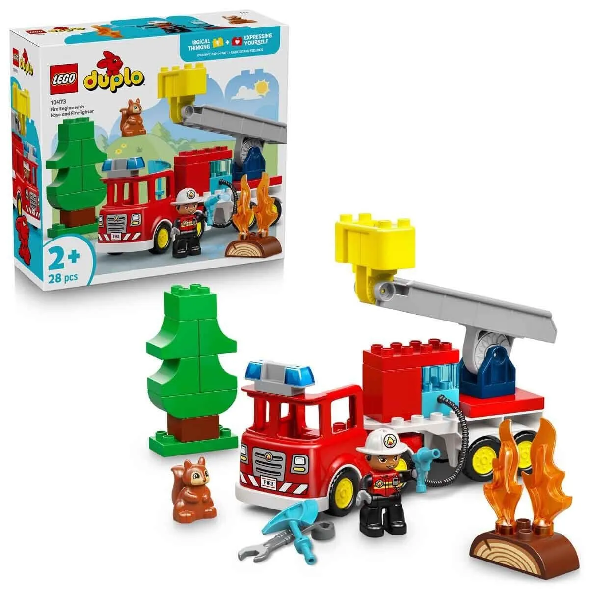 Lego Duplo Hortumlu İtfaiye Aracı ve İtfaiyeci 28 parça +2 yaş