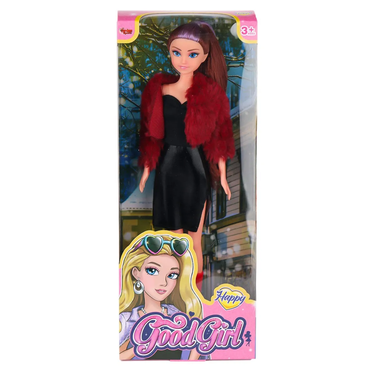 Ceketli Çizmeli Renkli Saçlı Bebek 29 cm — görsel 2
