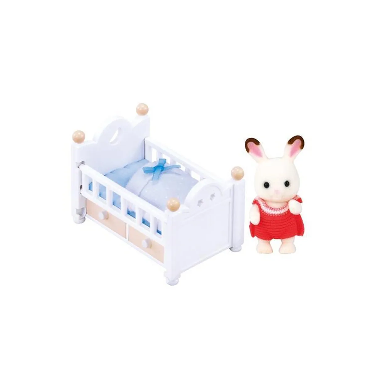 Sylvanian Families, Çikolata Kulaklı Tavşan Bebek ve Yatağı , +3 yaş — görsel 2