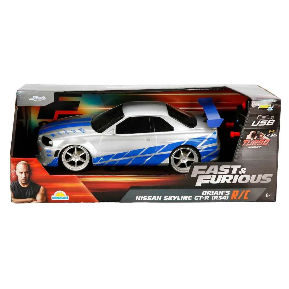 Fast & Furious Nissan Skyline GT-R 1:16 Uzaktan Kumandalı Araba