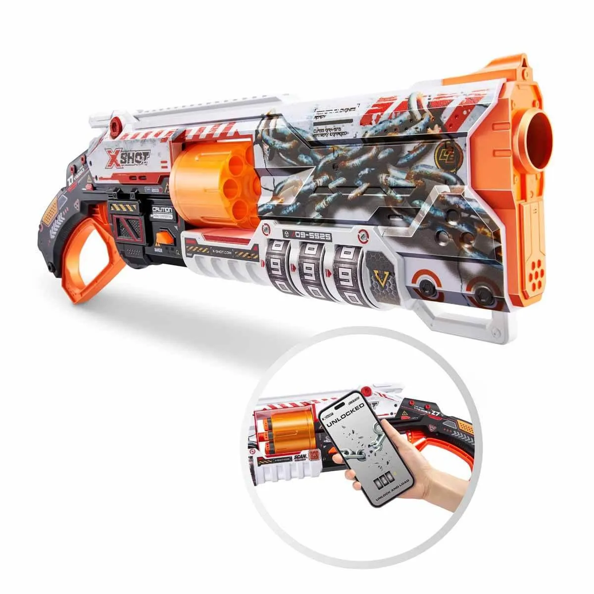 X-Shot Skins Lock Blaster 16 Mermili Sünger Dart Atan Silah 56 cm — görsel 4