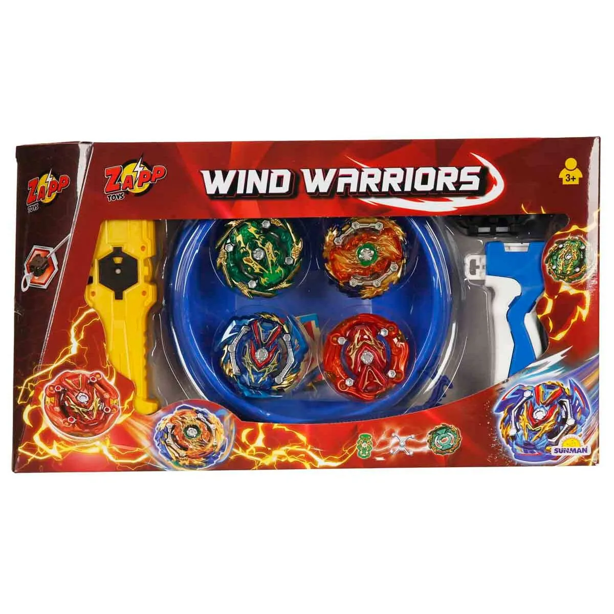 Zapp Toys Rüzgar Savaşçıları 4'lü Topaç Seti ve Arena — görsel 6