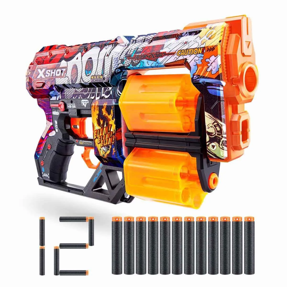 X-Shot Skins Dread 12 Mermili Sünger Dart Atan Silah 31 cm-Sunman — görsel 5