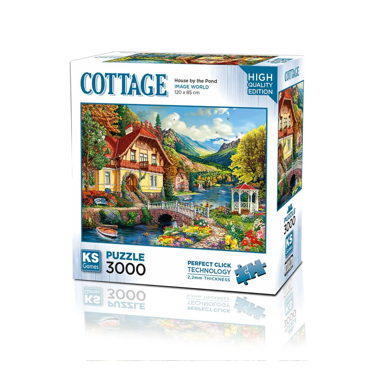 House By The Pond 3000 Parça Puzzle -KS Puzzle