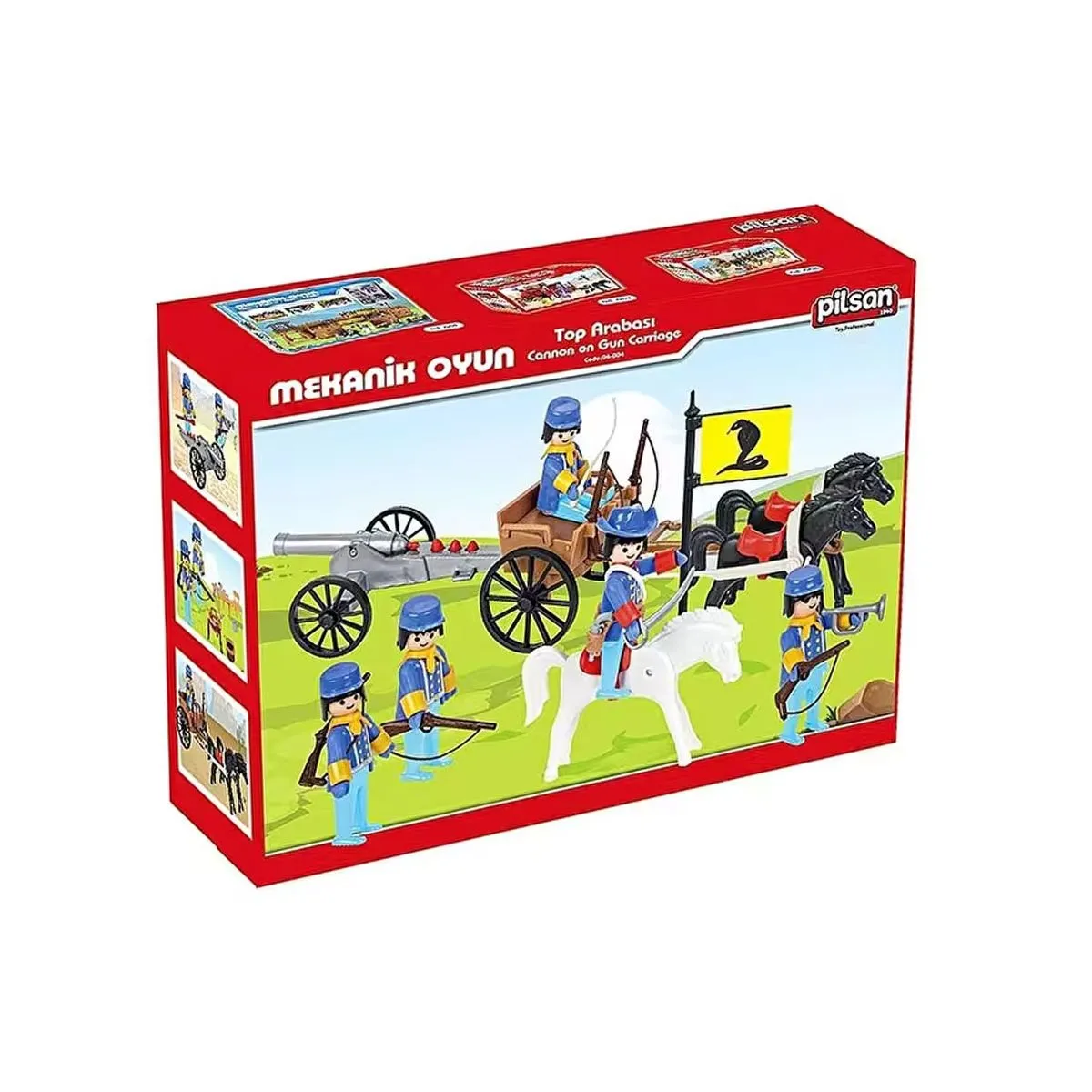004 Mini Mekanik Seri 4 Top Arabası -Pilsan Oyuncak