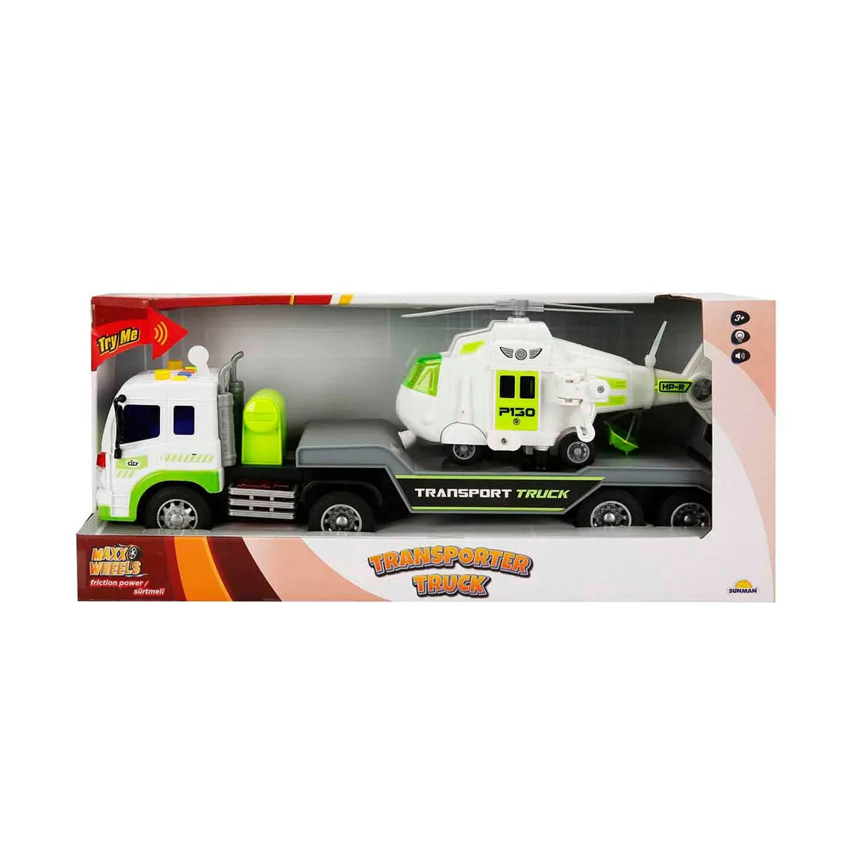 Maxx Wheels 1:16 Transporter Uçak Helikopter Ses Işık 40 Cm — görsel 3