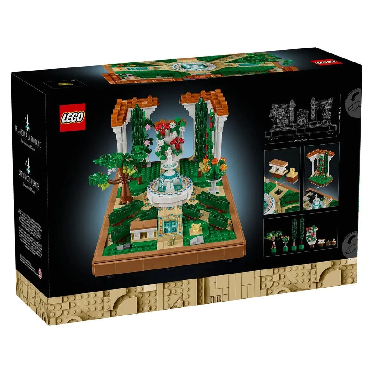Lego icons Çeşmeli Bahçe - Fountain Garden 1302 parça +18 yaş — görsel 8