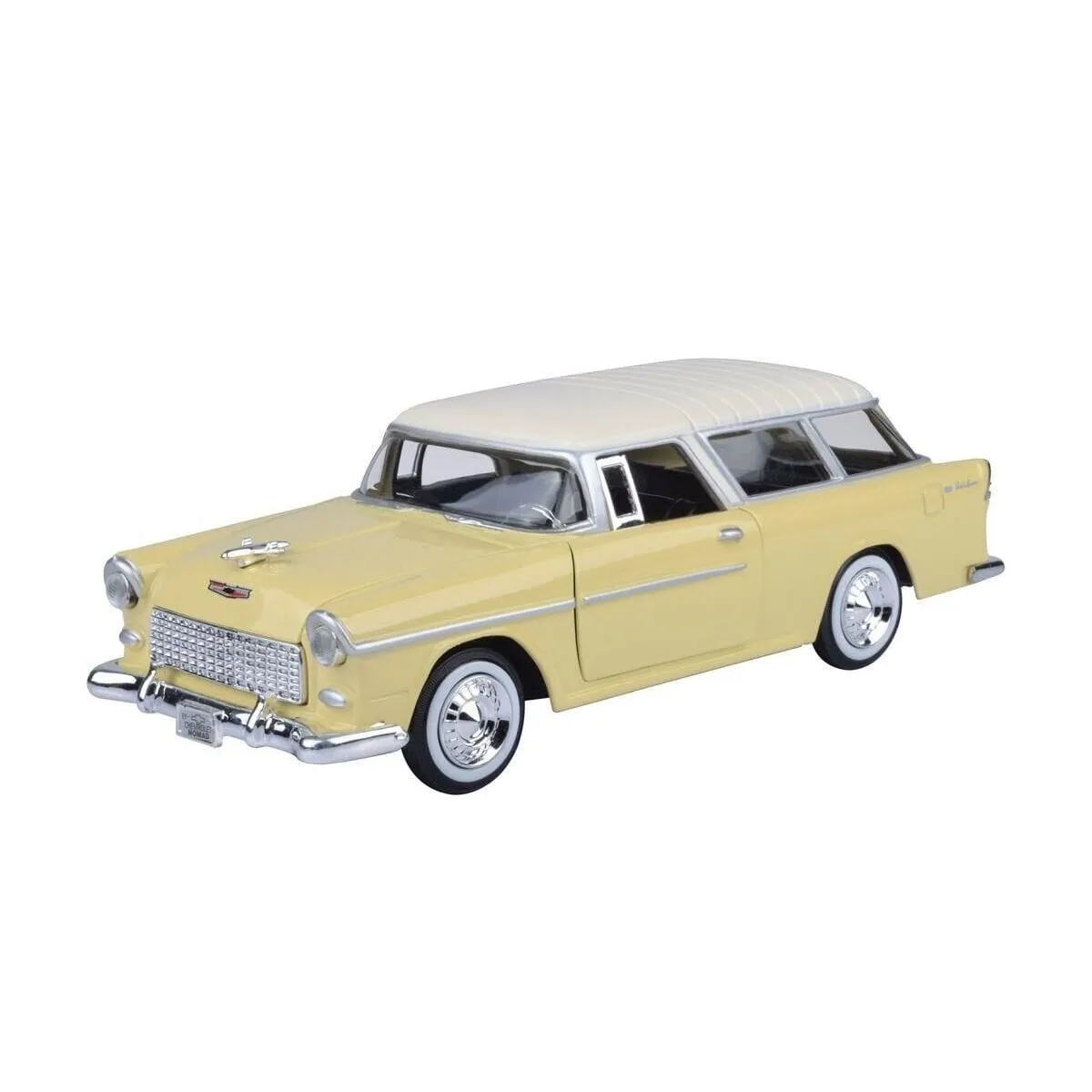 Motormax 1:24 1955 Chevy Bel Air Nomad Krem Model Araba — görsel 2