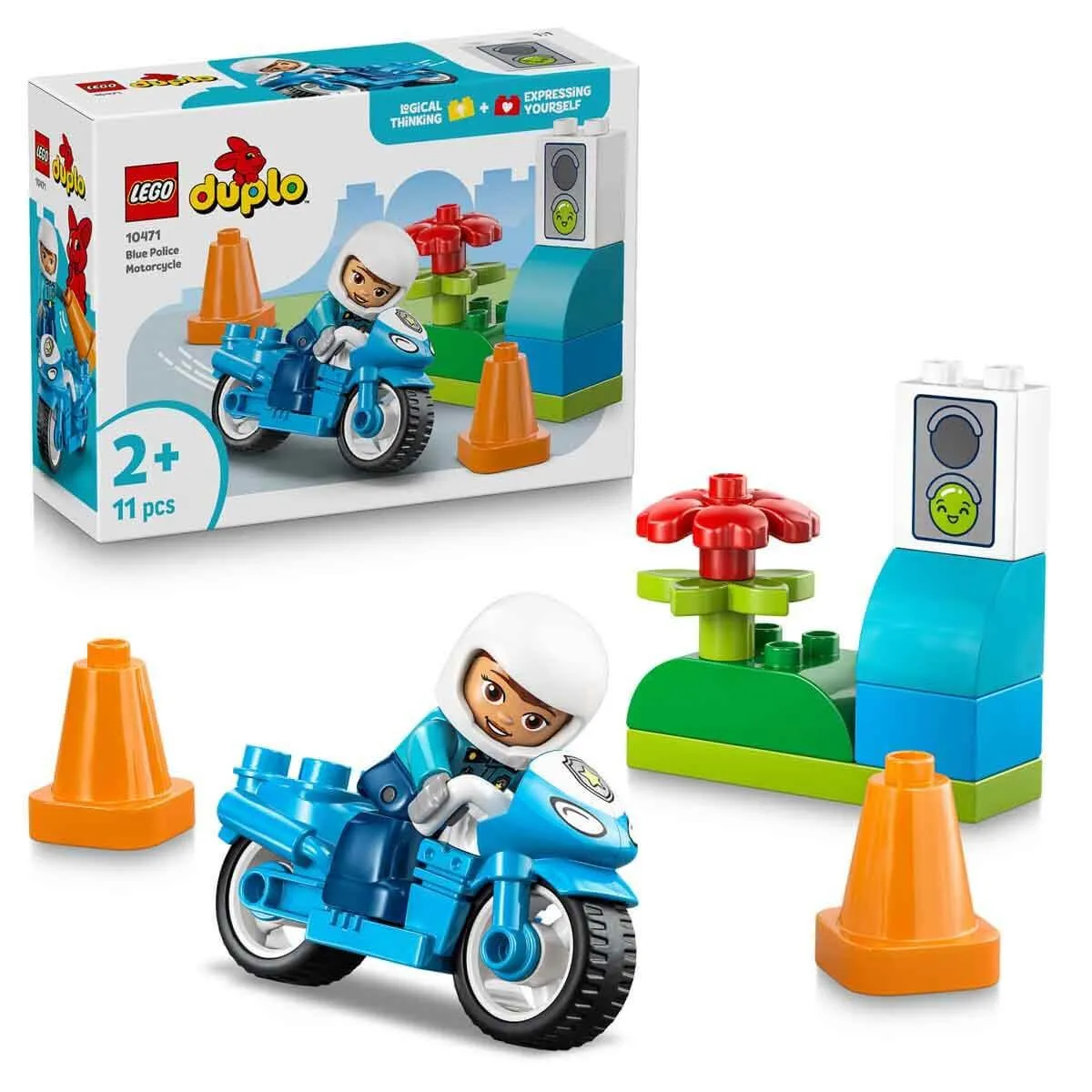 Lego Duplo Mavi Polis Motosikleti 11 parça +2 yaş