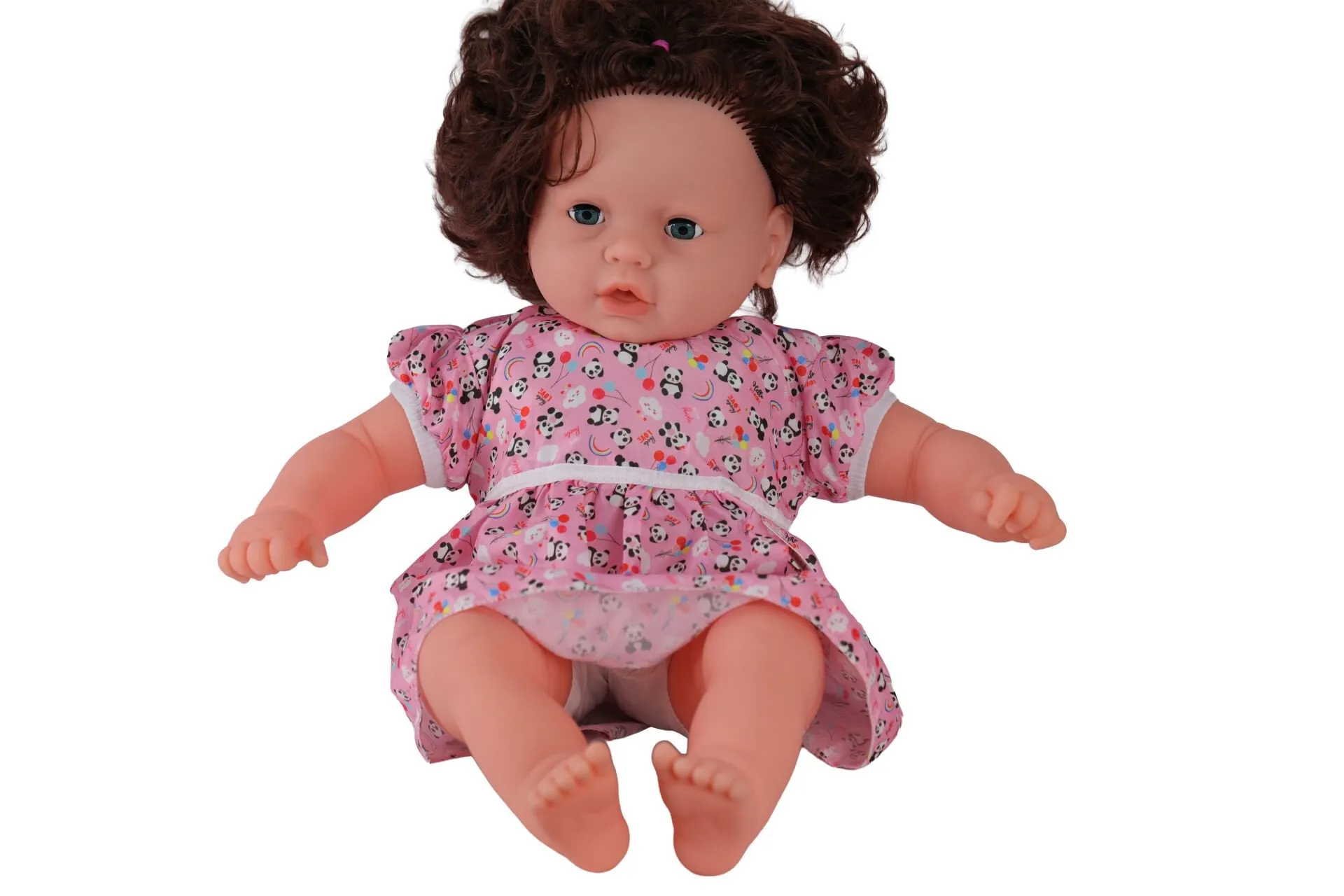 60 Cm Dolgu Gövdeli Saçlı Büyük Bebek
